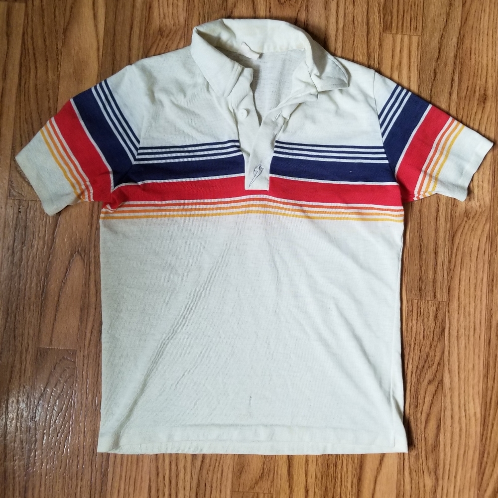 Vintage 70s stripe polo shirt